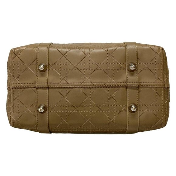 Auth DIOR/ChristianDior Rasta/Canaje Stitching Brown Leather Tote Bag - Picture 5 of 16